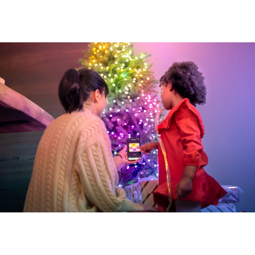 Twinkly - reguliuojamo ryškumo RGB LED girlianda CANDIES, 200 LED, 14 m, USB, Wi‑Fi