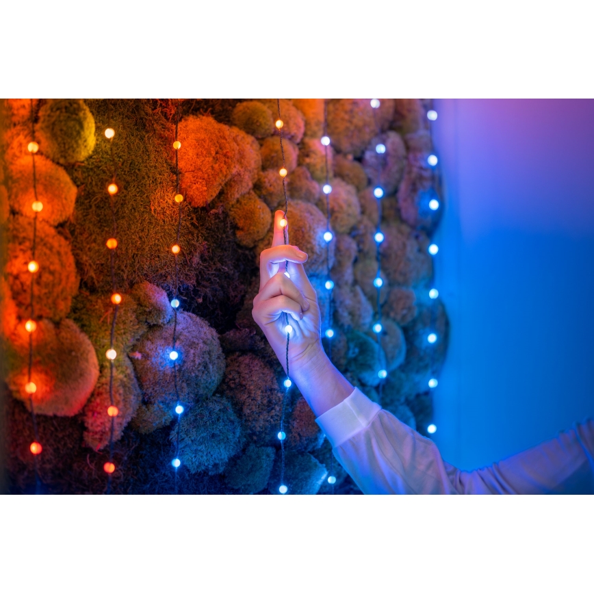 Twinkly - LED RGB Pritemdoma Kalėdinė grandinė CANDIES 100xLED 8 m USB Wi-Fi