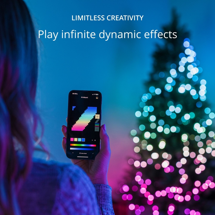 Twinkly - LED RGB Pritemdoma Kalėdinė grandinė CANDIES 100xLED 8 m USB Wi-Fi