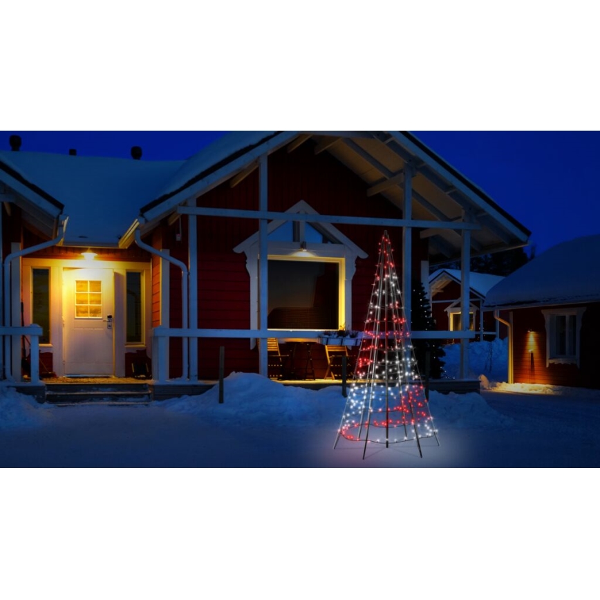 Twinkly - LED RGBW reguliuojama lauko kalėdinė eglutė LIGHT TREE 300xLED 2m IP44 Wi-Fi