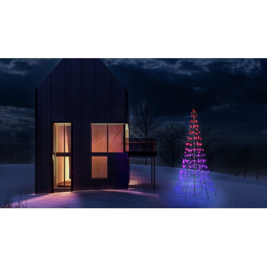 Twinkly - LED RGBW reguliuojama lauko kalėdinė eglutė LIGHT TREE 300xLED 2m IP44 Wi-Fi