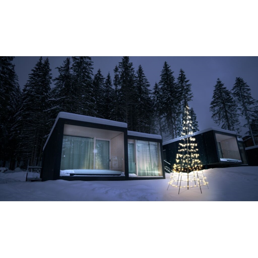 Twinkly - LED RGBW reguliuojama lauko kalėdinė eglutė LIGHT TREE 300xLED 2m IP44 Wi-Fi