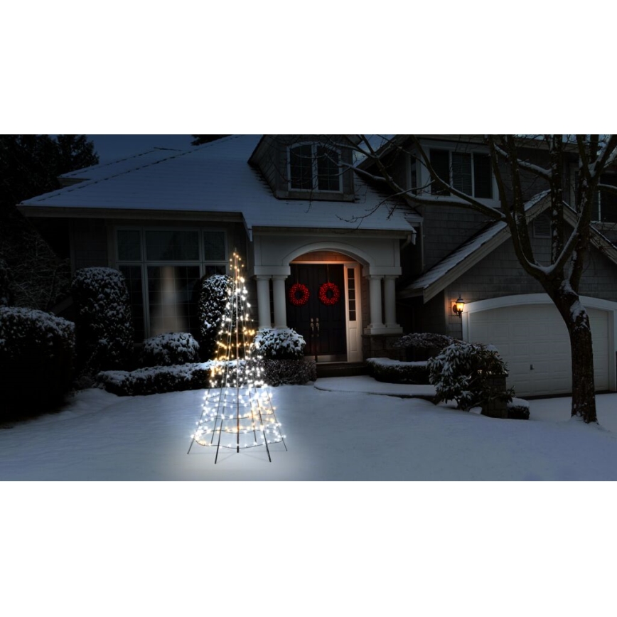 Twinkly - LED RGBW reguliuojama lauko kalėdinė eglutė LIGHT TREE 300xLED 2m IP44 Wi-Fi