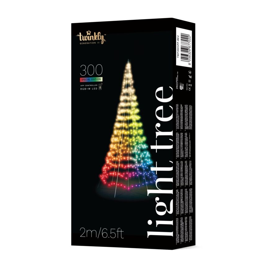 Twinkly - LED RGBW reguliuojama lauko kalėdinė eglutė LIGHT TREE 300xLED 2m IP44 Wi-Fi