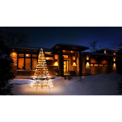Twinkly - LED RGBW Pritemdoma lauko Kalėdinė eglutė LIGHT TREE 450xLED 3m IP44 Wi-Fi