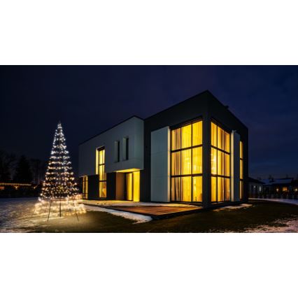 Twinkly - LED RGBW Pritemdoma lauko Kalėdinė eglutė LIGHT TREE 450xLED 3m IP44 Wi-Fi