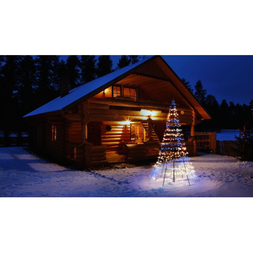 Twinkly - LED RGBW Pritemdoma lauko Kalėdinė eglutė LIGHT TREE 450xLED 3m IP44 Wi-Fi