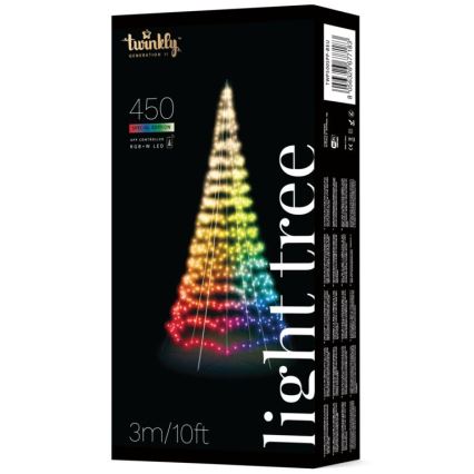 Twinkly - LED RGBW Pritemdoma lauko Kalėdinė eglutė LIGHT TREE 450xLED 3m IP44 Wi-Fi