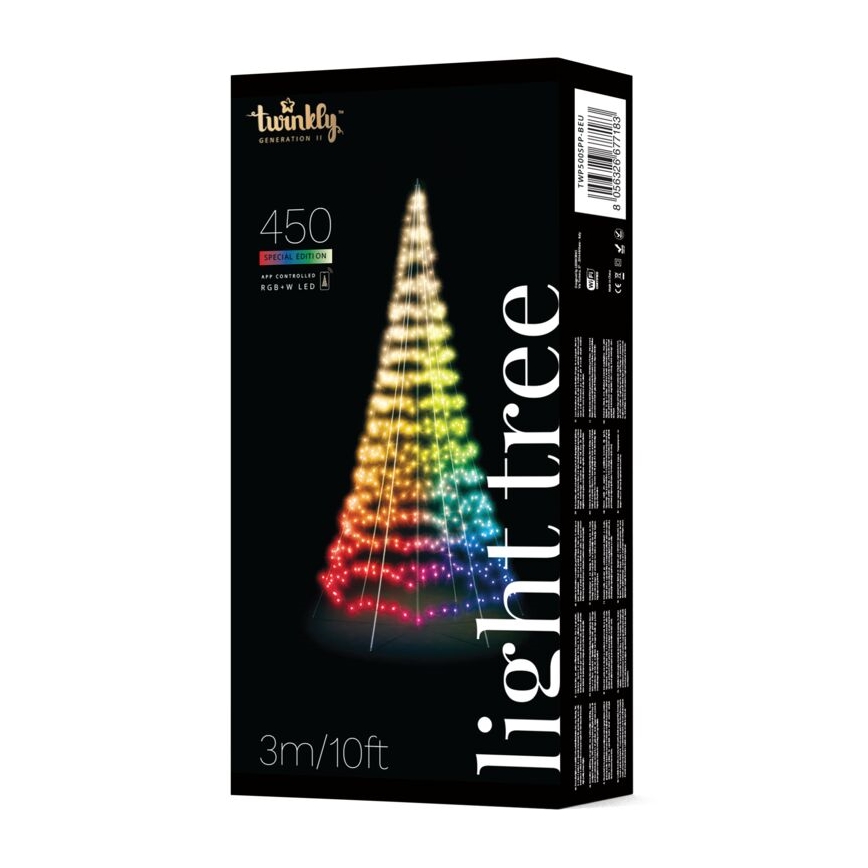 Twinkly - LED RGBW Pritemdoma lauko Kalėdinė eglutė LIGHT TREE 450xLED 3m IP44 Wi-Fi
