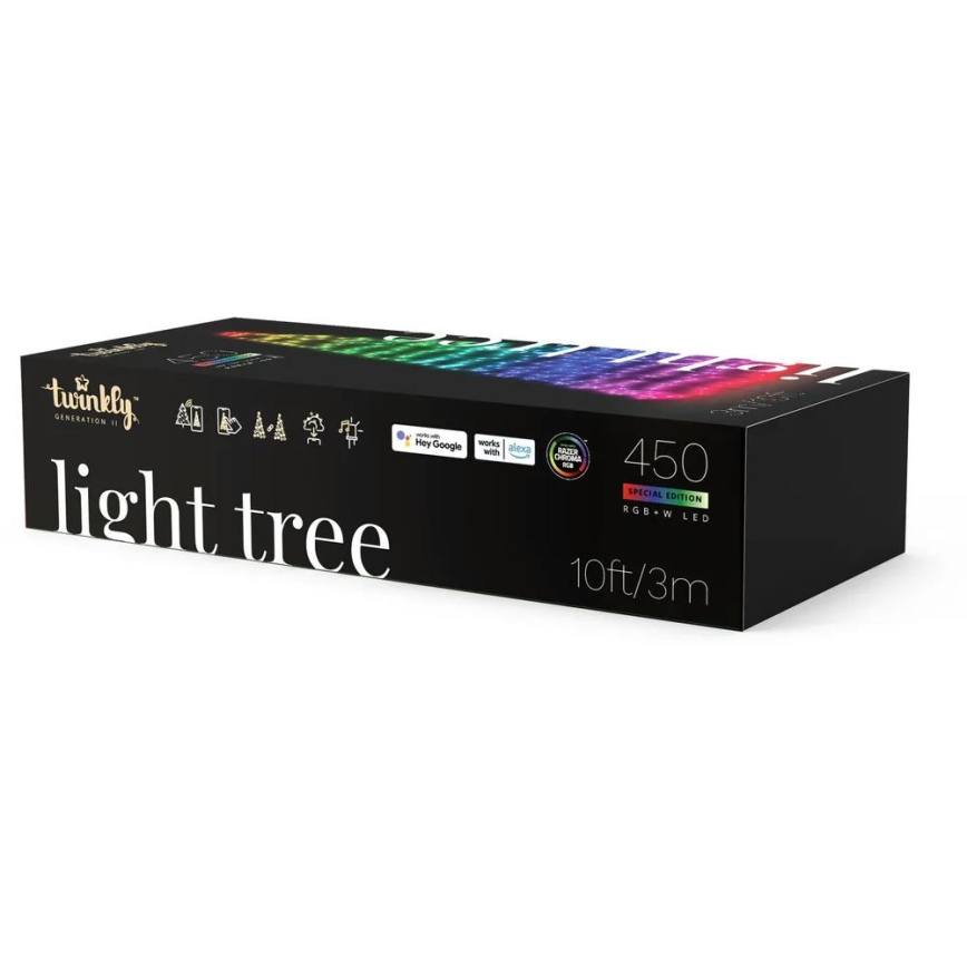 Twinkly - LED RGBW Pritemdoma lauko Kalėdinė eglutė LIGHT TREE 450xLED 3m IP44 Wi-Fi