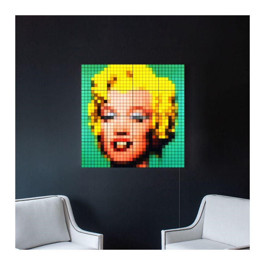 Twinkly - KOMPLEKTAS 6xLED RGB Pritemdymo panelė SQUARES 64xLED 16x16 cm Wi-Fi
