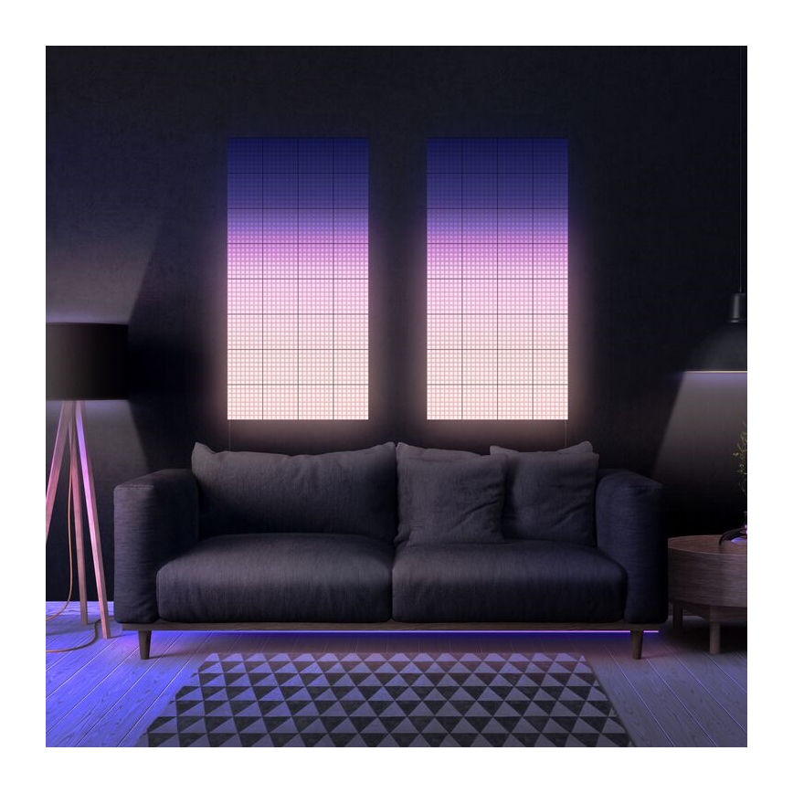 Twinkly - KOMPLEKTAS 6xLED RGB Pritemdymo panelė SQUARES 64xLED 16x16 cm Wi-Fi