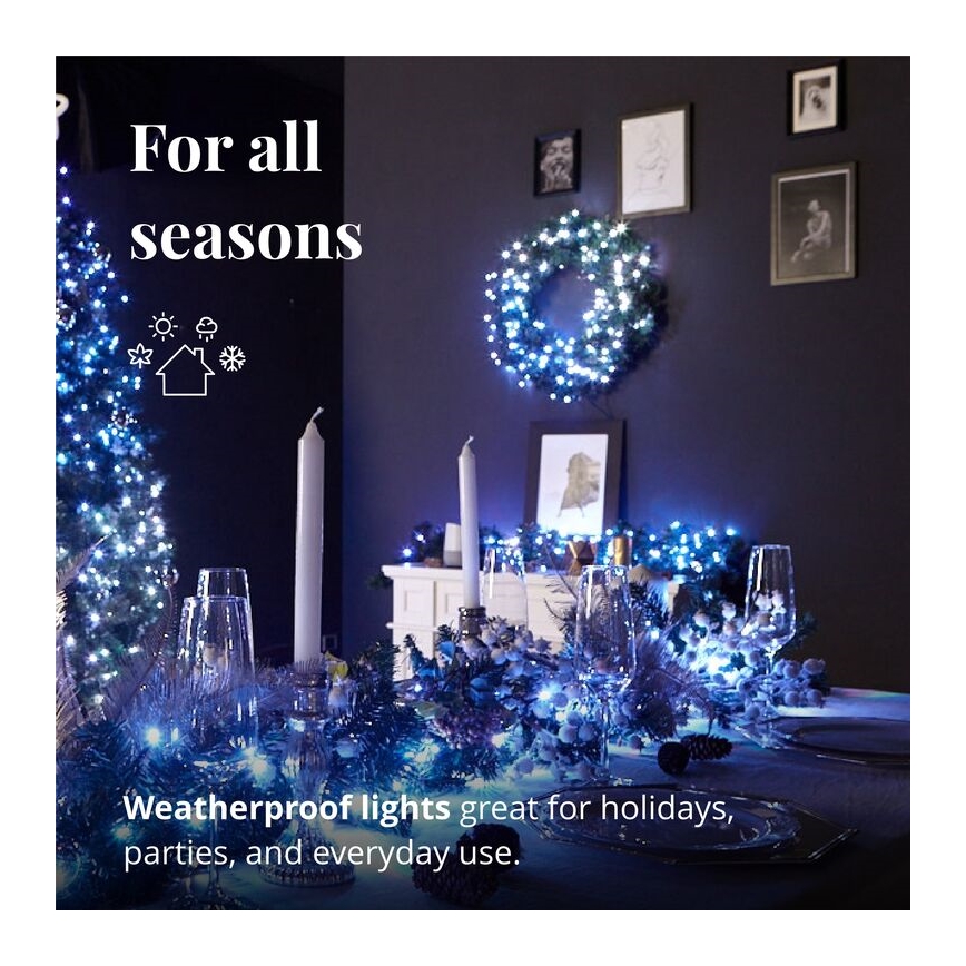 Twinkly - LED RGB šviesos reguliavimas Kalėdinis vainikas PRE-LIT WREATH 50xLED diametras 61cm Wi-Fi