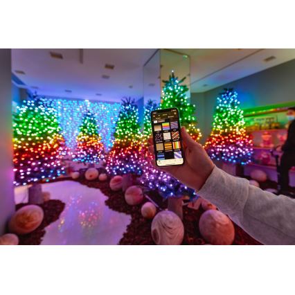 Twinkly - Reguliuojama lauko LED RGBW kalėdinė girlianda STRINGS 250xLED 23,5m IP44 Wi-Fi