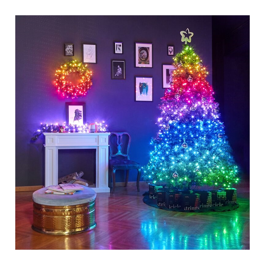Twinkly - Reguliuojama lauko LED RGBW kalėdinė girlianda STRINGS 250xLED 23,5m IP44 Wi-Fi
