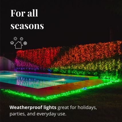 Twinkly - Reguliuojama lauko LED RGBW kalėdinė girlianda STRINGS 250xLED 23,5m IP44 Wi-Fi