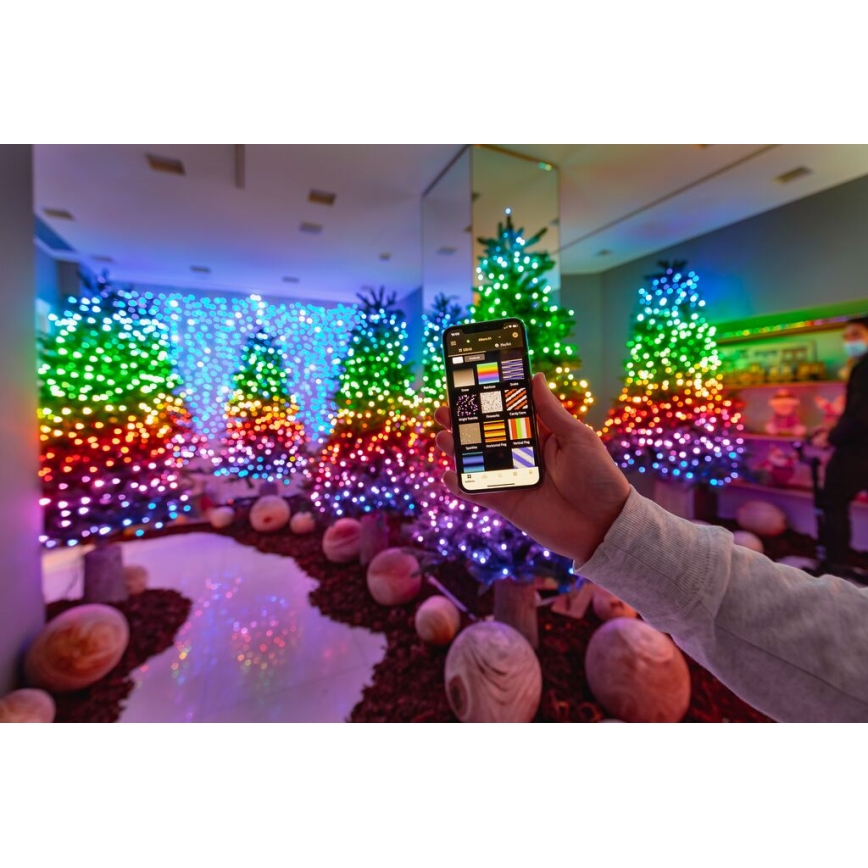 Twinkly - LED RGBW šviesos reguliavimas lauko Kelėdinė girlianda STRINGS 250xLED 23,5m IP44 Wi-Fi
