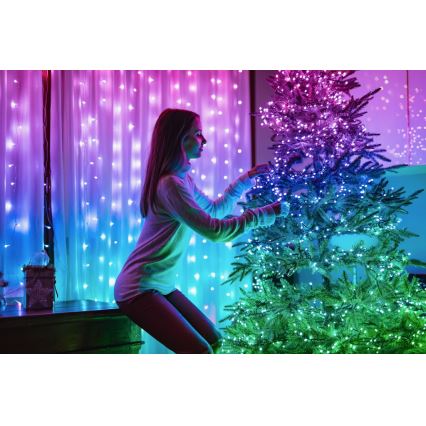 Twinkly - LED RGBW šviesos reguliavimas lauko Kelėdinė girlianda STRINGS 250xLED 23,5m IP44 Wi-Fi