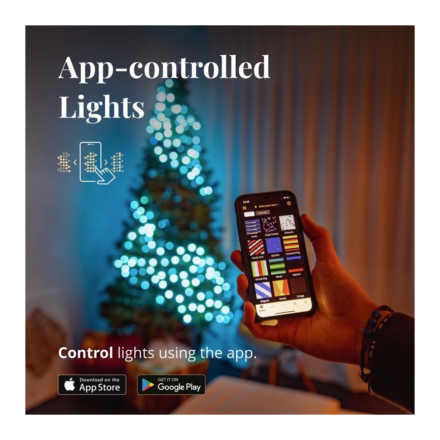 Twinkly - LED RGBW reguliuojama lauko girlianda STRINGS 250 LED 23,5 m IP44 Wi-Fi