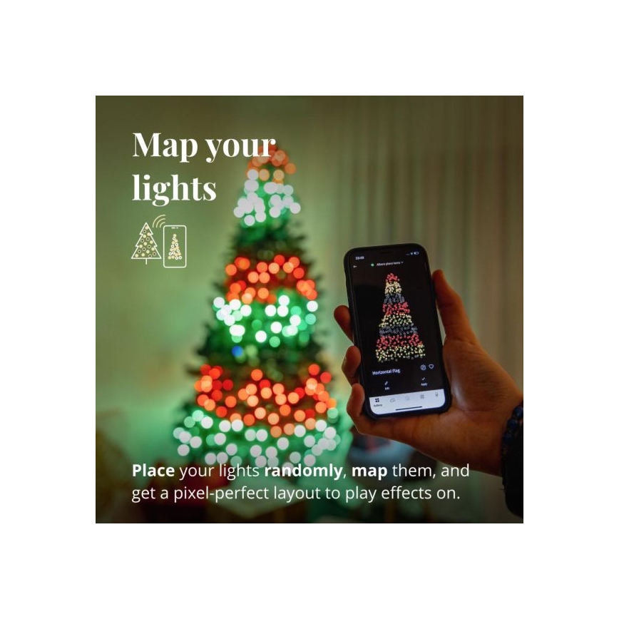 Twinkly - LED RGBW pritemdoma lauko girlianda STRINGS 250xLED 23,5m IP44 Wi-Fi