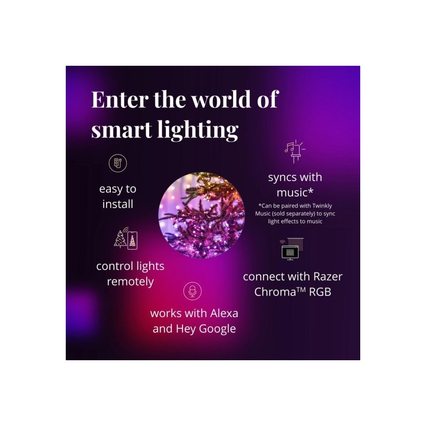 Twinkly - LED RGBW pritemdoma lauko girlianda STRINGS 250xLED 23,5m IP44 Wi-Fi