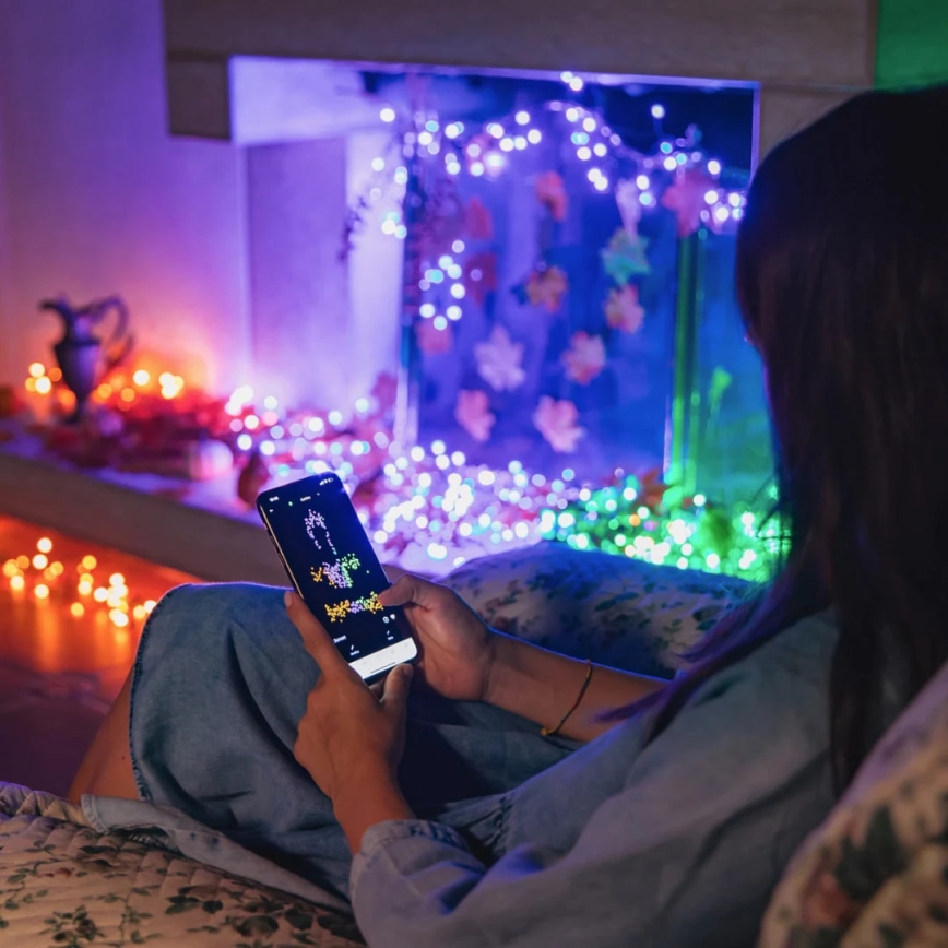 Twinkly - LED RGBW šviesos reguliavimas lauko Kelėdinė girlianda STRINGS 250xLED 23,5m IP44 Wi-Fi