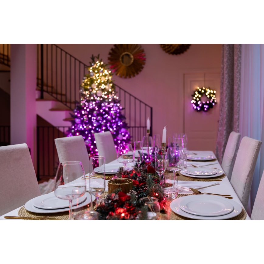 Twinkly - LED RGBW šviesos reguliavimas lauko Kelėdinė girlianda STRINGS 250xLED 23,5m IP44 Wi-Fi