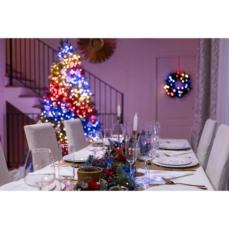 Twinkly - LED RGBW šviesos reguliavimas lauko Kelėdinė girlianda STRINGS 250xLED 23,5m IP44 Wi-Fi