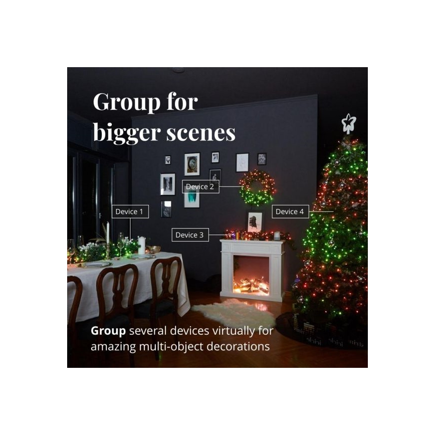 Twinkly - LED RGBW šviesos reguliavimas lauko Kelėdinė girlianda STRINGS 250xLED 23,5m IP44 Wi-Fi