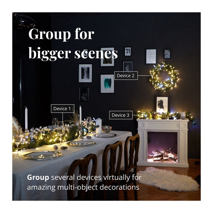 Twinkly - LED šviesos reguliavimas lauko Kelėdinė girlianda STRINGS 400xLED 35,5m IP44 Wi-Fi