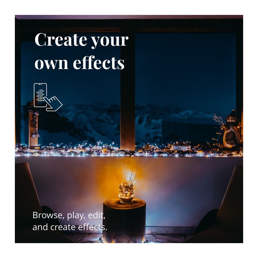 Twinkly - LED šviesos reguliavimas lauko Kelėdinė girlianda STRINGS 400xLED 35,5m IP44 Wi-Fi