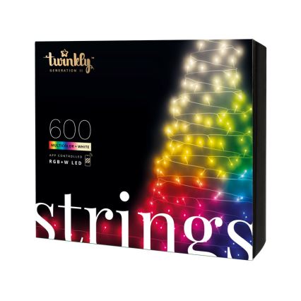 Twinkly - LED RGBW šviesos reguliavimas lauko Kelėdinė girlianda STRINGS 600xLED 51,5m IP44 Wi-Fi