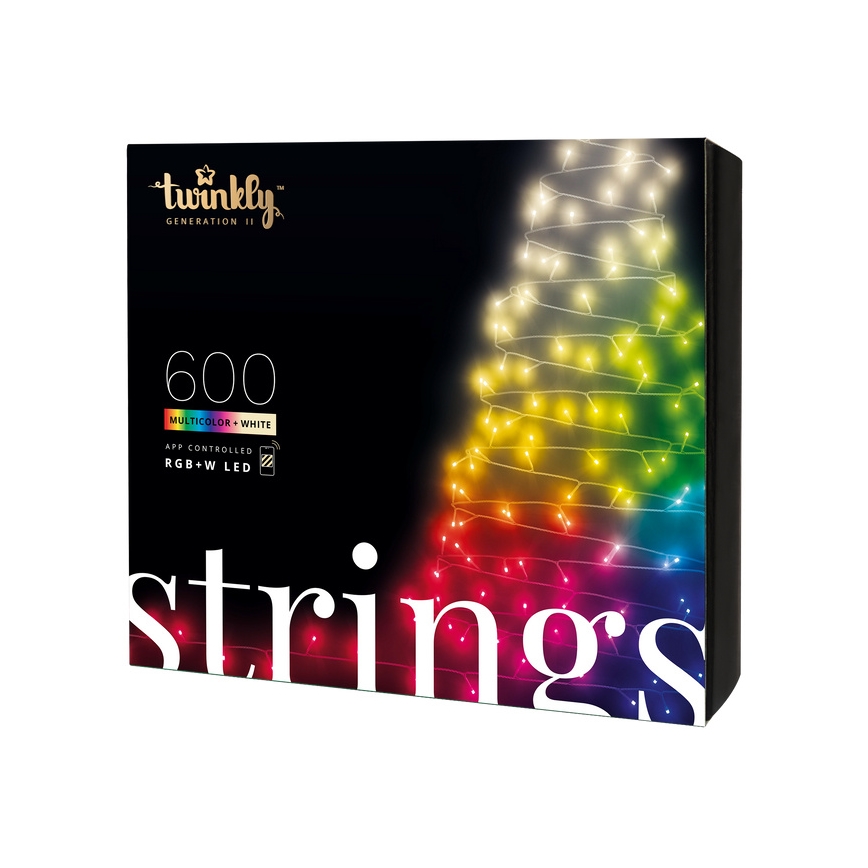 Twinkly - LED RGBW šviesos reguliavimas lauko Kelėdinė girlianda STRINGS 600xLED 51,5m IP44 Wi-Fi