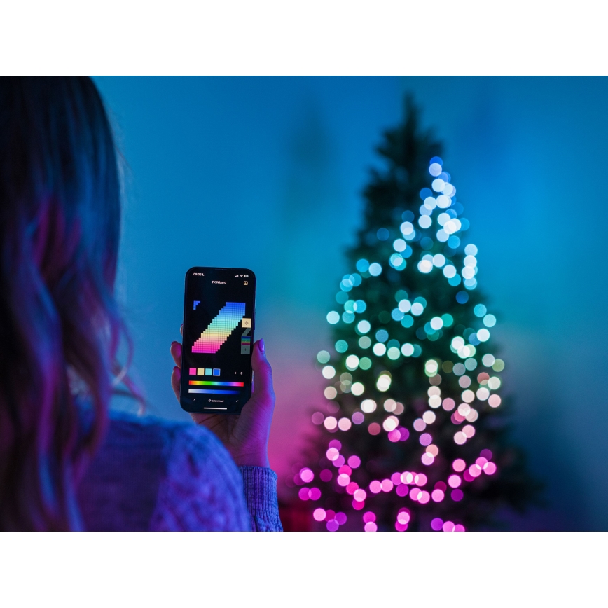 Twinkly – LED RGB Pritemdoma lauko Kalėdinė grandinė STRINGS 750xLED 63,5m IP44 Wi-Fi