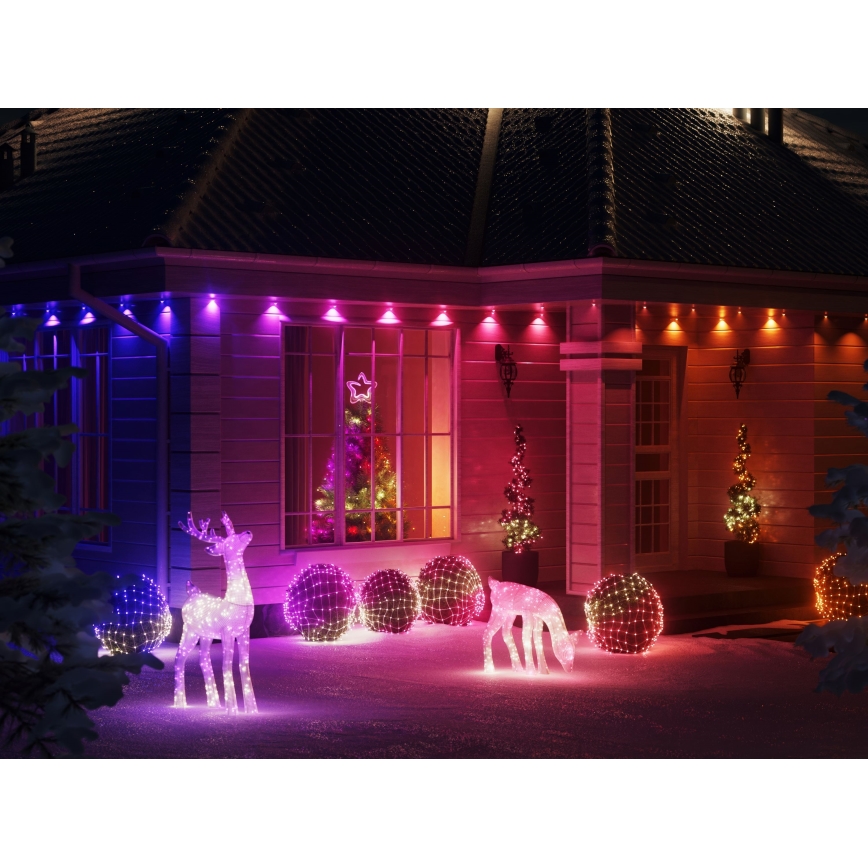 Twinkly – LED RGB Pritemdoma lauko Kalėdinė grandinė STRINGS 750xLED 63,5m IP44 Wi-Fi