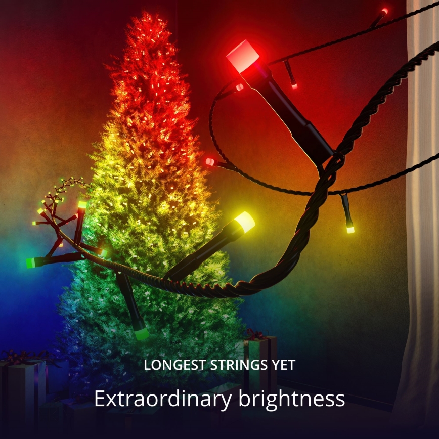 Twinkly – LED RGB Pritemdoma lauko Kalėdinė grandinė STRINGS 750xLED 63,5m IP44 Wi-Fi