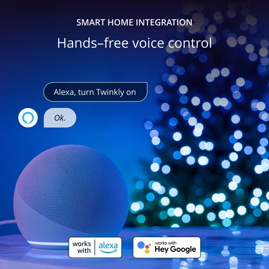 Twinkly – LED RGB Pritemdoma lauko Kalėdinė grandinė STRINGS 750xLED 63,5m IP44 Wi-Fi