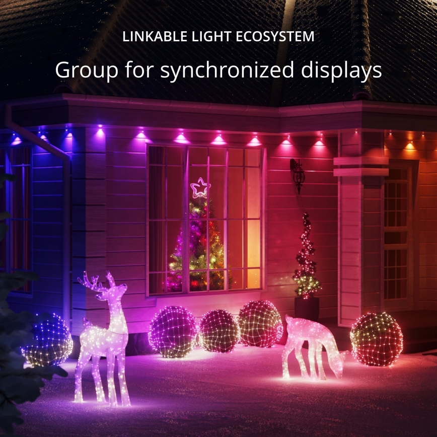 Twinkly – LED RGB Pritemdoma lauko Kalėdinė grandinė STRINGS 750xLED 63,5m IP44 Wi-Fi