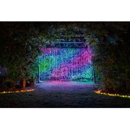 Twinkly - LED RGBW šviesos reguliavimas lauko Kalėdinė užuolaida CURTAIN 210xLED 6,1m IP44 Wi-Fi