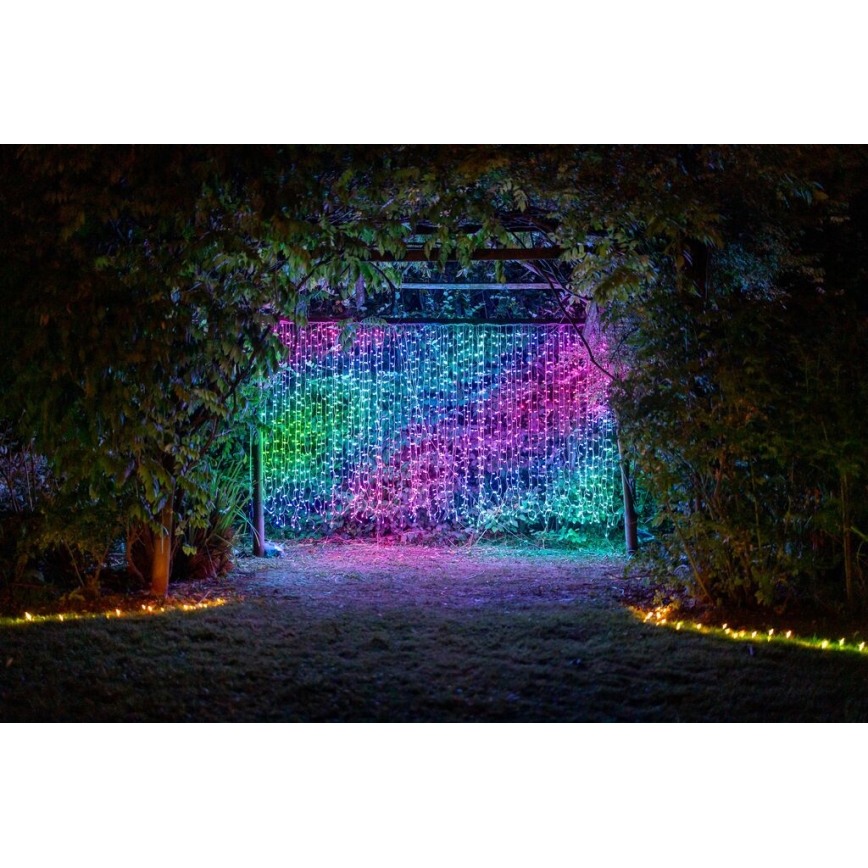 Twinkly - LED RGBW šviesos reguliavimas lauko Kalėdinė užuolaida CURTAIN 210xLED 6,1m IP44 Wi-Fi