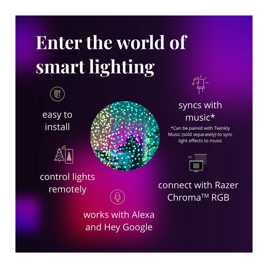 Twinkly - LED RGBW šviesos reguliavimas lauko Kalėdinė užuolaida CURTAIN 210xLED 6,1m IP44 Wi-Fi