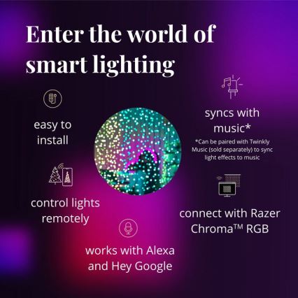 Twinkly - LED RGBW reguliuojamas lauko kalėdinis užuolaidos šviestuvas CURTAIN 210xLED 6,1m IP44 Wi-Fi