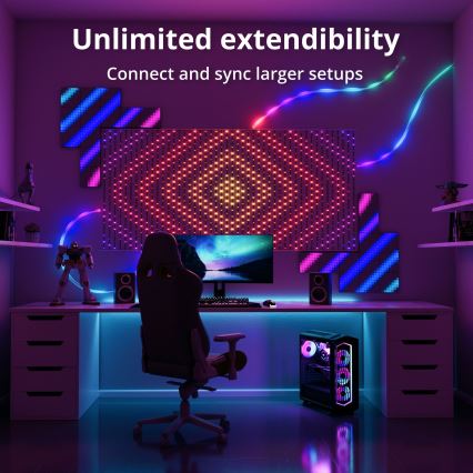 Twinkly - LED RGB Pritemdoma Kalėdinė užuolaida 480xLED 1x1 m Wi-Fi