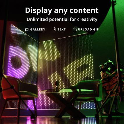Twinkly - LED RGB Pritemdoma Kalėdinė užuolaida 480xLED 1x1 m Wi-Fi