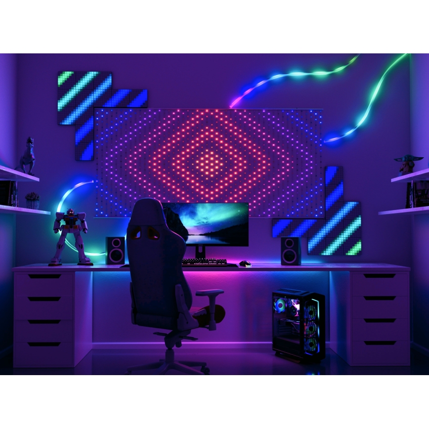 Twinkly - LED RGB reguliuojamas Kalėdų užuolaidos MATRIX 480xLED 1x1 m Wi-Fi