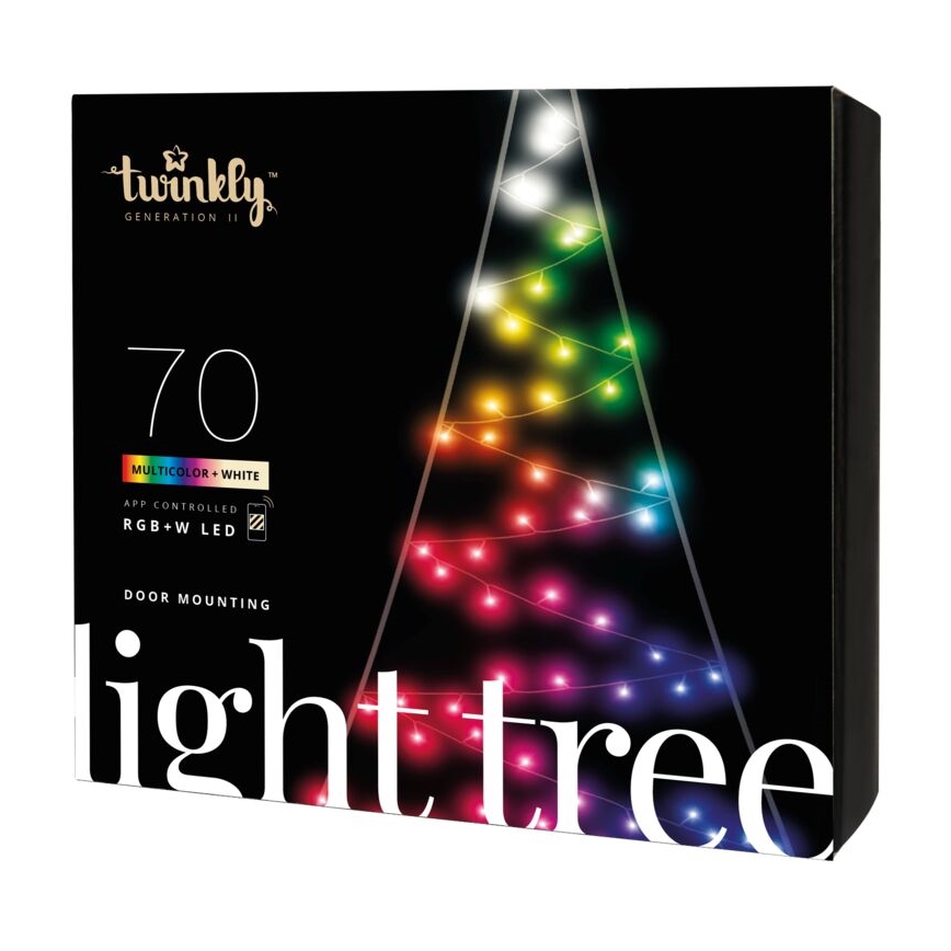 Twinkly - LED RGBW reguliuojama lauko kalėdinė eglutė LIGHT TREE 70xLED IP44 Wi-Fi