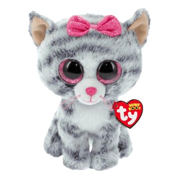 TY - Pliušinis žaislas KIKI katė 15 cm pilka