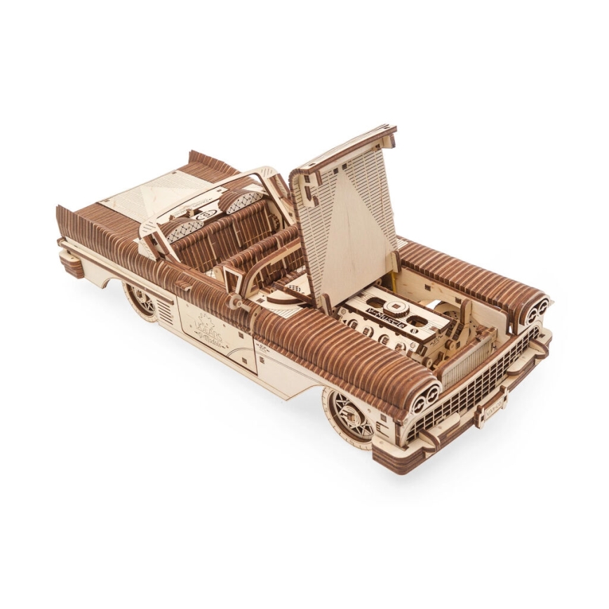 Ugears - 3D medinė mechaninė dėlionė Cabriolet