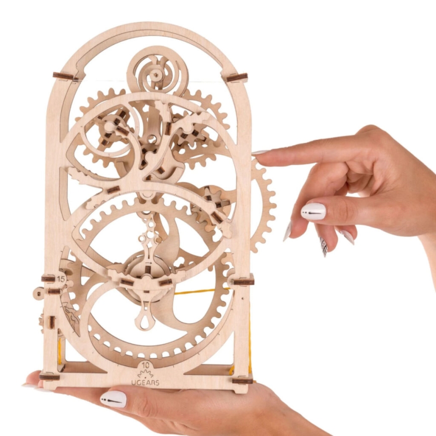 Ugears - 3D medinė mechaninė dėlionė Laikrodžio mechanizmas