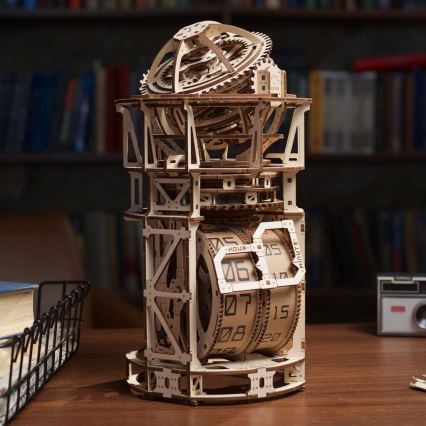 Ugears - 3D medinė mechaninė dėlionė Laikrodžio mechanizmas su turbiljonu